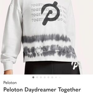 Peloton Gray and Black Tie-Dye Sweatshirt